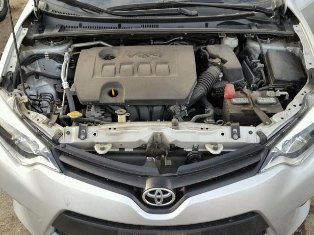 5YFBURHE1FP245633 - 2015 TOYOTA COROLLA L SILVER photo 7