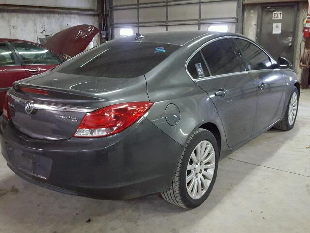 W04GP5EC4B1070313 - 2011 BUICK REGAL CXL GRAY photo 4