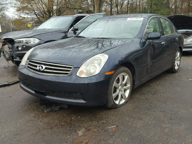 JNKCV51F45M300895 - 2005 INFINITI G35 BLUE photo 2