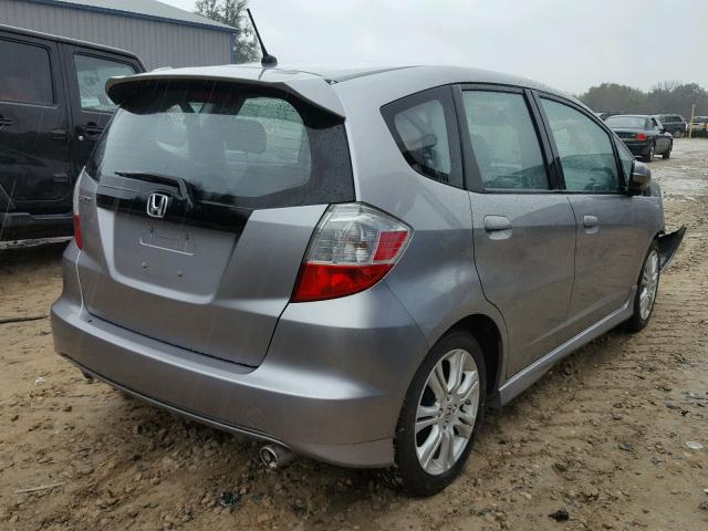 JHMGE8H43AS022486 - 2010 HONDA FIT SPORT GRAY photo 4