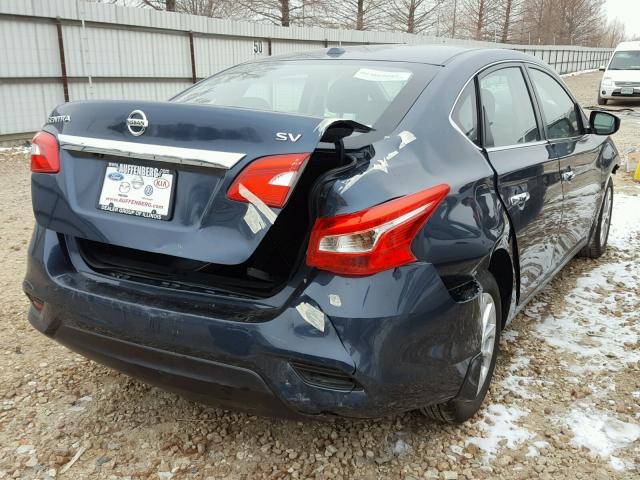 3N1AB7AP0HY274984 - 2017 NISSAN SENTRA S BLUE photo 4