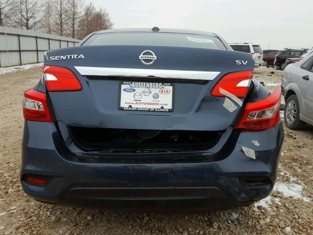 3N1AB7AP0HY274984 - 2017 NISSAN SENTRA S BLUE photo 9