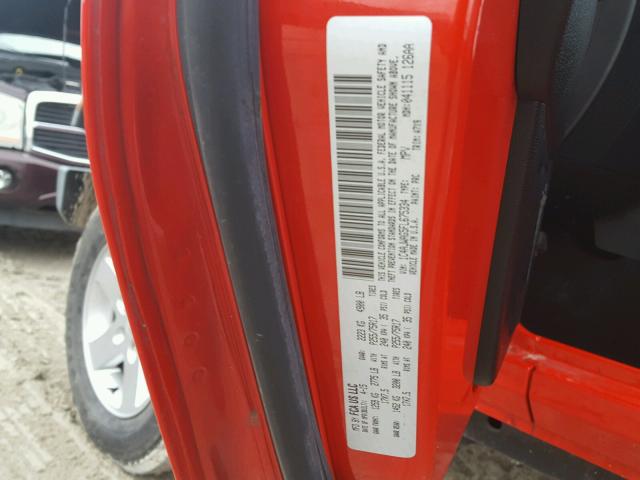 1C4AJWAG5FL675334 - 2015 JEEP WRANGLER S წითელი ფოტო 10