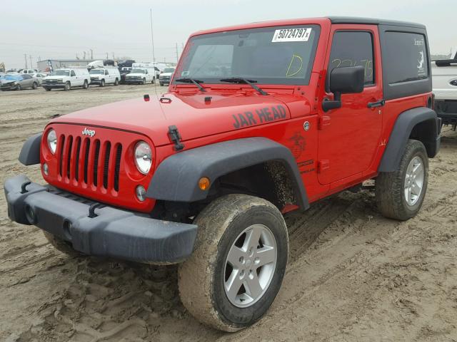 1C4AJWAG5FL675334 - 2015 JEEP WRANGLER S RED photo 2