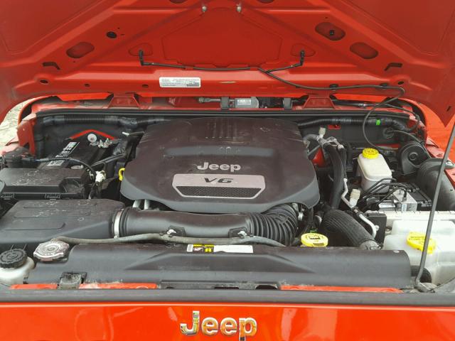 1C4AJWAG5FL675334 - 2015 JEEP WRANGLER S RED photo 7