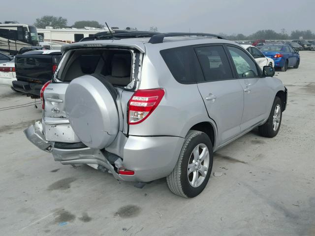 2T3ZF4DV6CW110215 - 2012 TOYOTA RAV4 SILVER photo 4