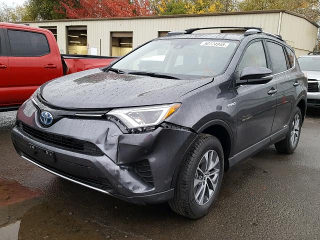 JTMRJREV2JD242084 - 2018 TOYOTA RAV4 HV LE GRAY photo 2