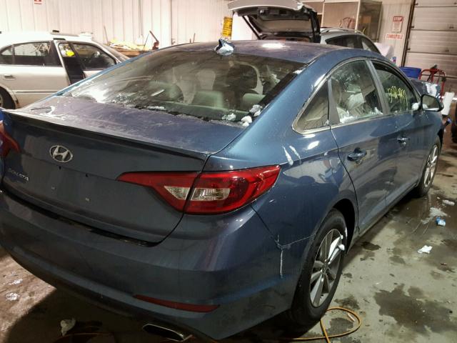 5NPE24AF4GH347953 - 2016 HYUNDAI SONATA SE BLUE photo 4