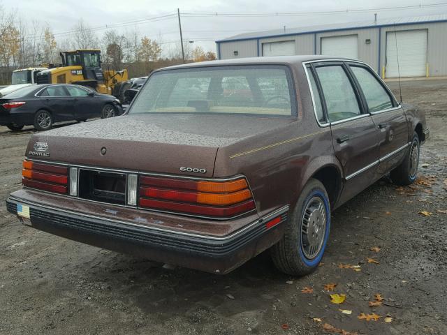 1G2AF51R1JT223486 - 1988 PONTIAC 6000 BROWN photo 4