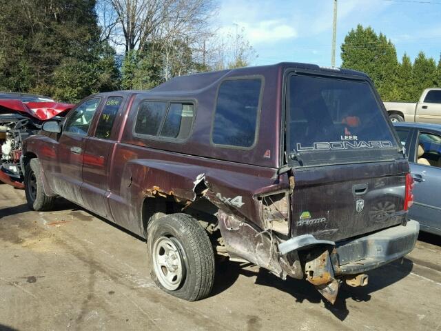 1D7HW22K45S119795 - 2005 DODGE DAKOTA ST BURGUNDY photo 3