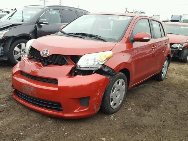 JTKKU4B42AJ053789 - 2010 TOYOTA SCION XD RED photo 2