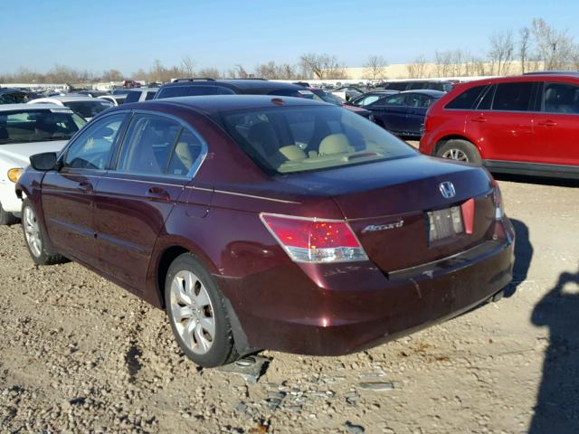 1HGCP26808A098973 - 2008 HONDA ACCORD EXL MAROON photo 3