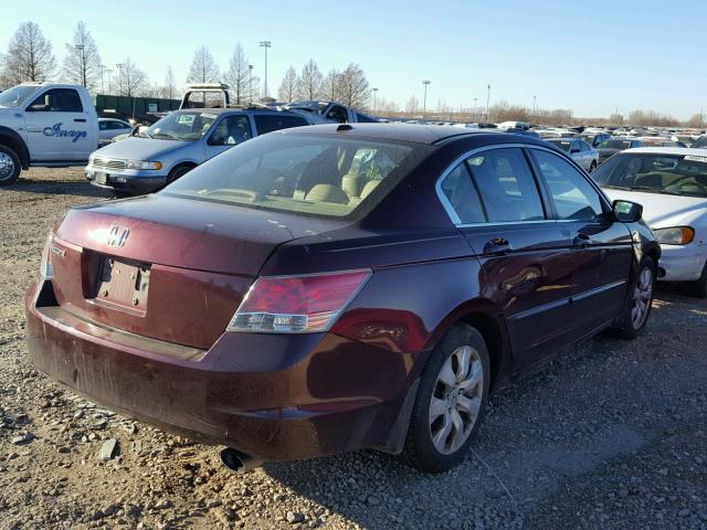 1HGCP26808A098973 - 2008 HONDA ACCORD EXL MAROON photo 4