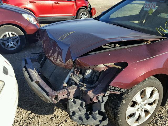 1HGCP26808A098973 - 2008 HONDA ACCORD EXL MAROON photo 9