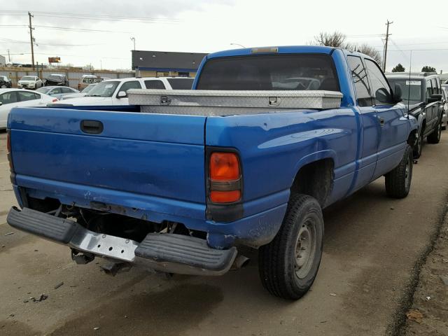 1B7HF13Y9WJ181854 - 1998 DODGE RAM 1500 BLUE photo 4