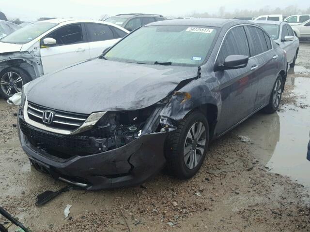 1HGCR2F31DA007508 - 2013 HONDA ACCORD LX GRAY photo 2