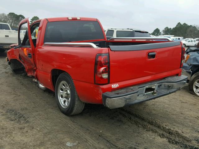 1GCEC14X16Z251219 - 2006 CHEVROLET SILVERADO RED photo 3