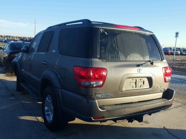 5TDZT34A15S241525 - 2005 TOYOTA SEQUOIA SR GRAY photo 3