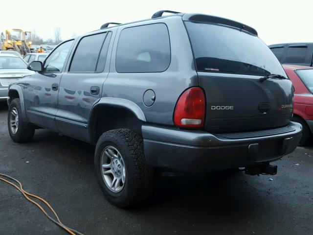 1D4HS48N23F543973 - 2003 DODGE DURANGO SL GRAY photo 3