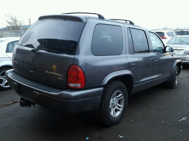 1D4HS48N23F543973 - 2003 DODGE DURANGO SL GRAY photo 4