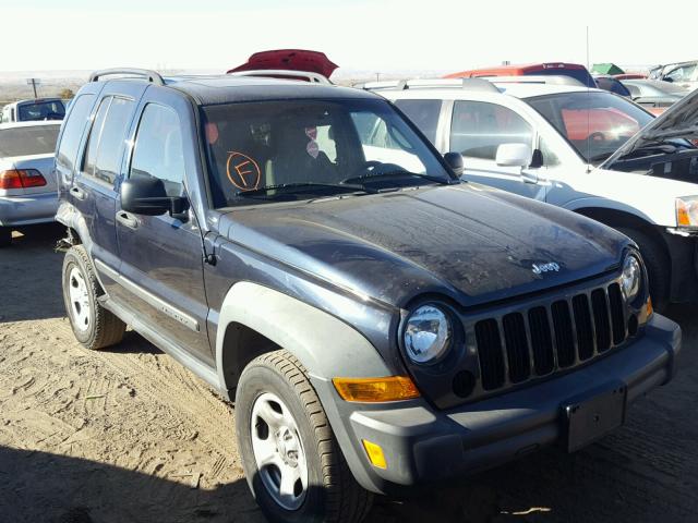 1J4GL48K56W166405 - 2006 JEEP LIBERTY SP BLUE photo 1