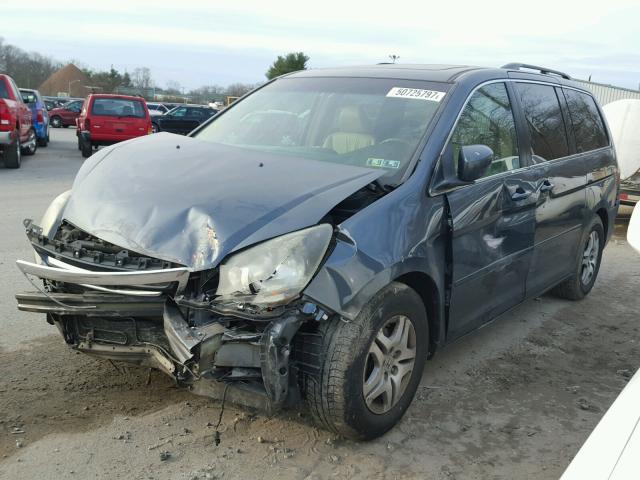 5FNRL38796B462441 - 2006 HONDA ODYSSEY EX GRAY photo 2