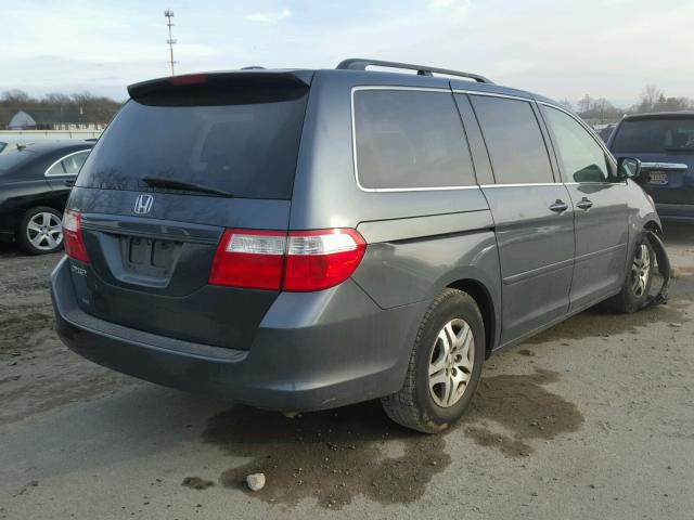 5FNRL38796B462441 - 2006 HONDA ODYSSEY EX GRAY photo 4