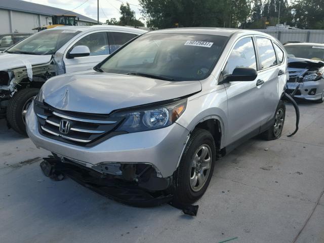 3CZRM3H39EG706215 - 2014 HONDA CR-V LX SILVER photo 2