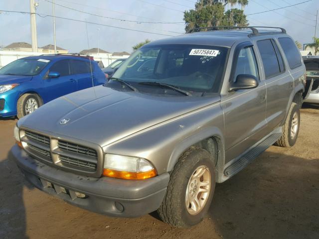 1D4HR38N83F581262 - 2003 DODGE DURANGO SP BROWN photo 2