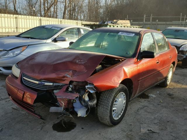 1G1ND52J82M698519 - 2002 CHEVROLET MALIBU RED photo 2