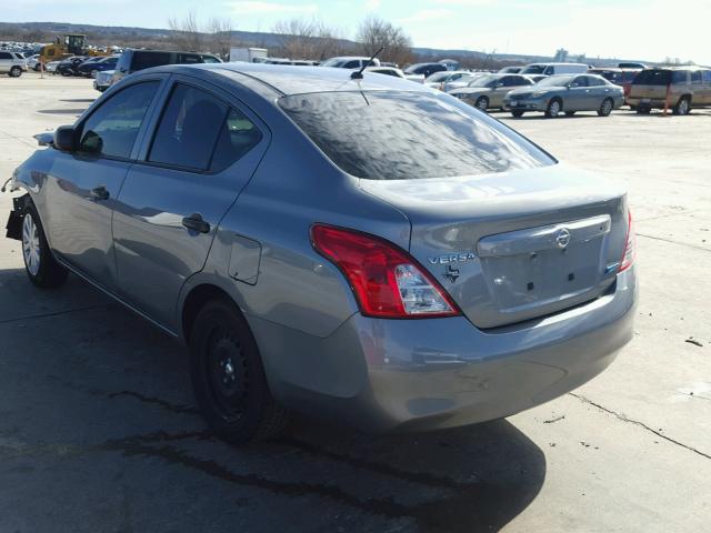 3N1CN7AP8EL869946 - 2014 NISSAN VERSA S GRAY photo 3