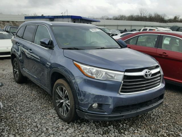 5TDKKRFH5GS121991 - 2016 TOYOTA HIGHLANDER BLUE photo 1