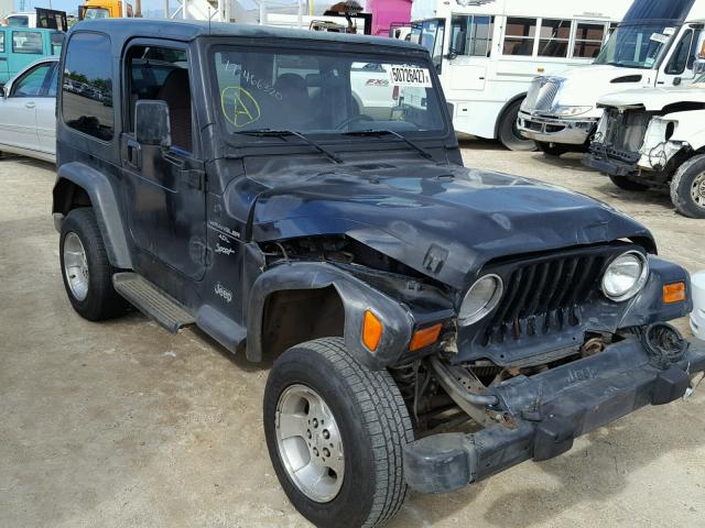 1J4FA49S8YP717536 - 2000 JEEP WRANGLER / BLACK photo 1