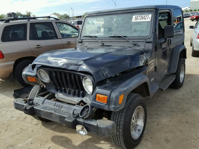 1J4FA49S8YP717536 - 2000 JEEP WRANGLER / BLACK photo 2