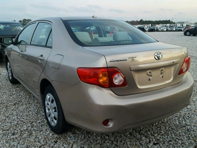 1NXBU40E69Z13397B - 2009 TOYOTA COROLLA BA TAN photo 3