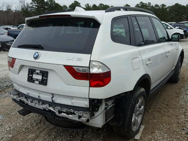 WBXPC93467WF09936 - 2007 BMW X3 3.0SI WHITE photo 4