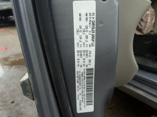 2C4RDGBG7DR765975 - 2013 DODGE GRAND CARA GRAY photo 10