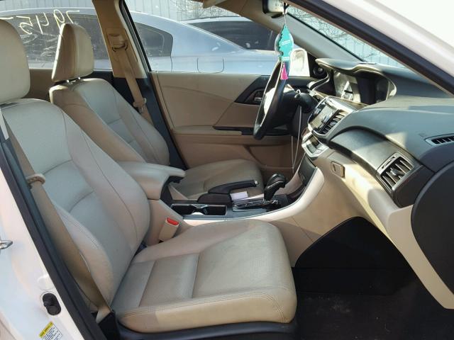 1HGCR2F86DA036515 - 2013 HONDA ACCORD EXL WHITE photo 5