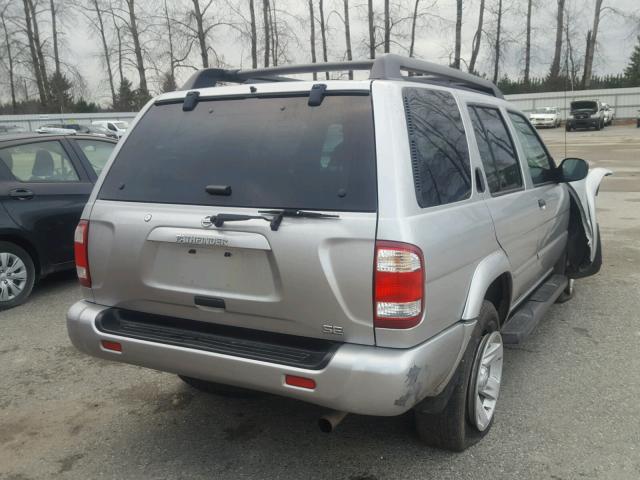 JN8DR09Y12W724705 - 2002 NISSAN PATHFINDER SILVER photo 4