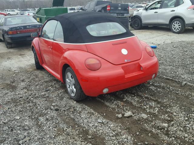 3VWBM31Y54M346502 - 2004 VOLKSWAGEN NEW BEETLE 红色 照片 3