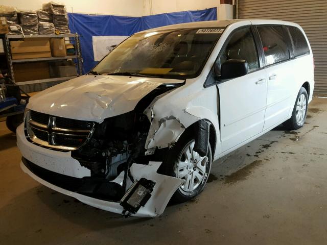 2C4RDGBG7GR342804 - 2016 DODGE GRAND CARA WHITE photo 2