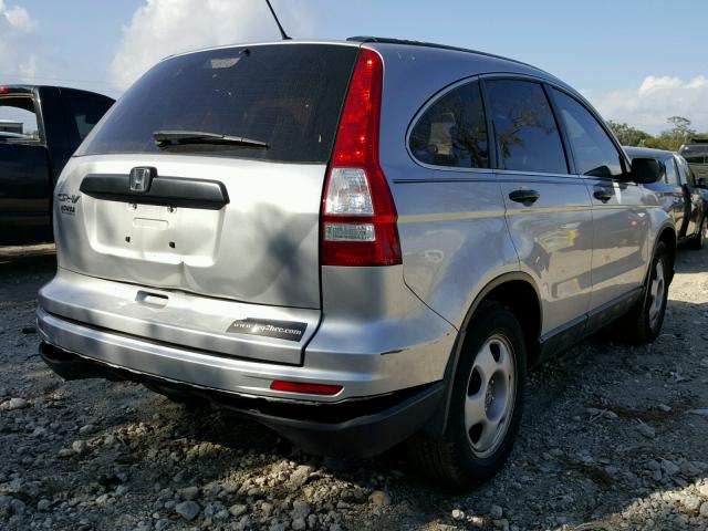 3CZRE3H35AG706008 - 2010 HONDA CR-V LX SILVER photo 4