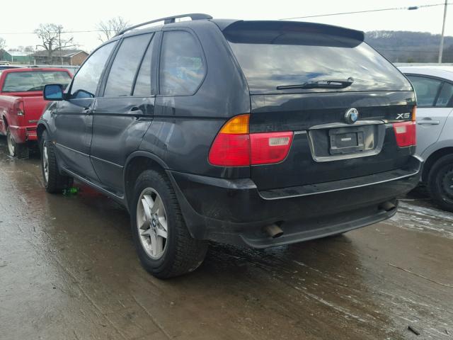 5UXFA53533LW26557 - 2003 BMW X5 3.0I BLACK photo 3