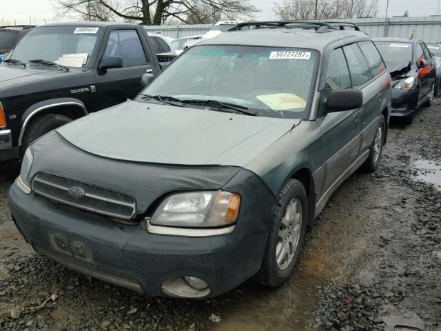 4S3BH675147608869 - 2004 SUBARU LEGACY OUT GREEN photo 2