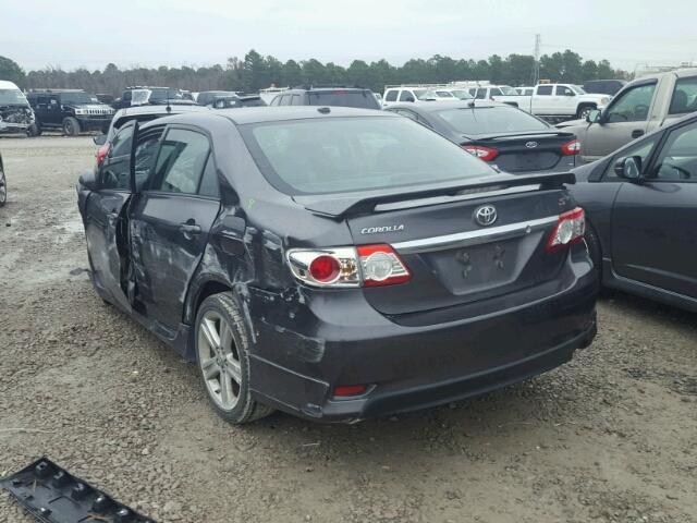 5YFBU4EE8DP091751 - 2013 TOYOTA COROLLA BA GRAY photo 3