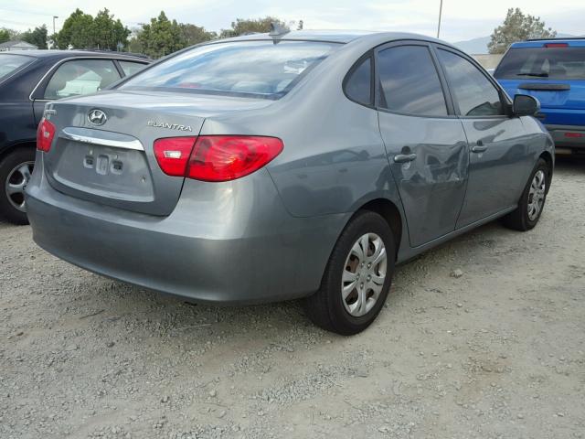 KMHDU4ADXAU913028 - 2010 HYUNDAI ELANTRA BL GRAY photo 4