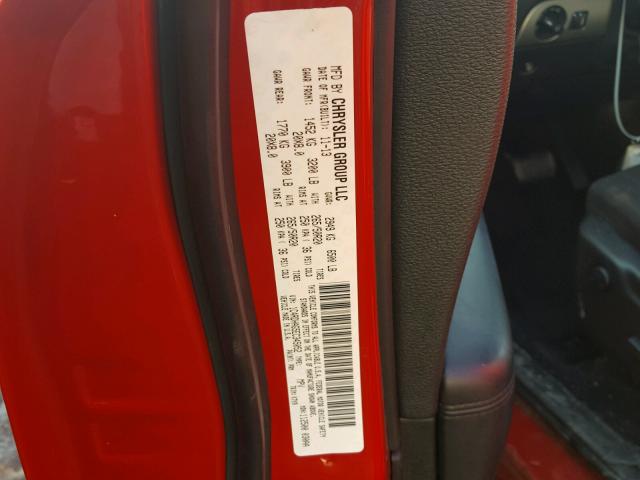 1C4RDHAG5EC345052 - 2014 DODGE DURANGO SX RED photo 10