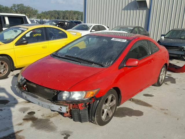 2HGFG12827H575867 - 2007 HONDA CIVIC EX RED photo 2