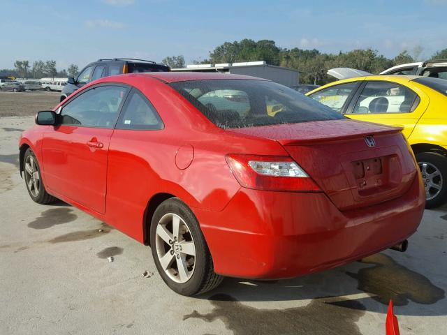 2HGFG12827H575867 - 2007 HONDA CIVIC EX RED photo 3