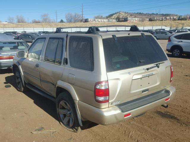 JN8DR09Y52W742656 - 2002 NISSAN PATHFINDER BEIGE photo 3